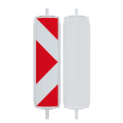 Plastic traffic panel type 40 | film RA2/B, arrowed | on one side indicating right